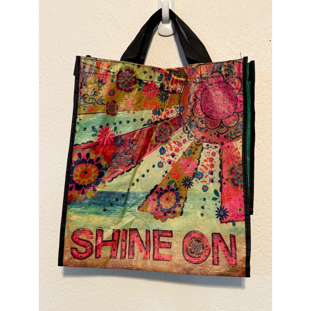 Natural Life Shine On Reusable Tote Bag Boho Floral Recycled Plastic Shopper